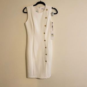 NWT Calvin Klein Cream Stretchy Dress